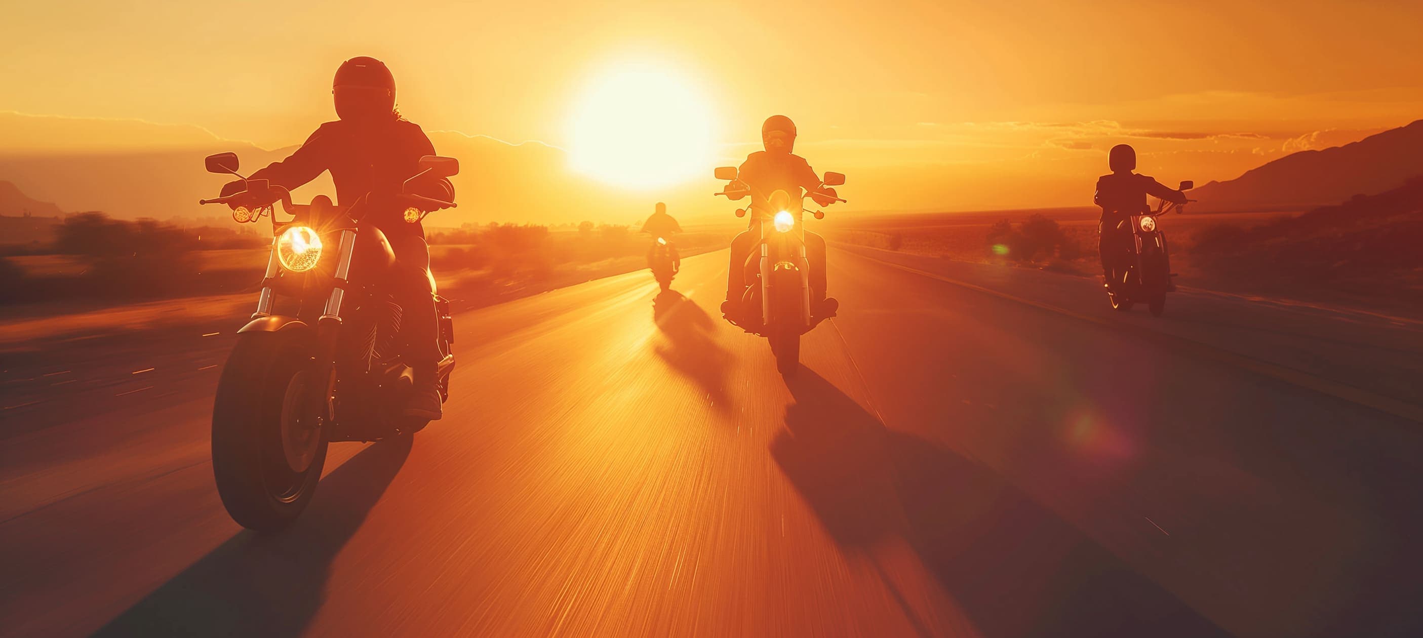 image de motards en balade